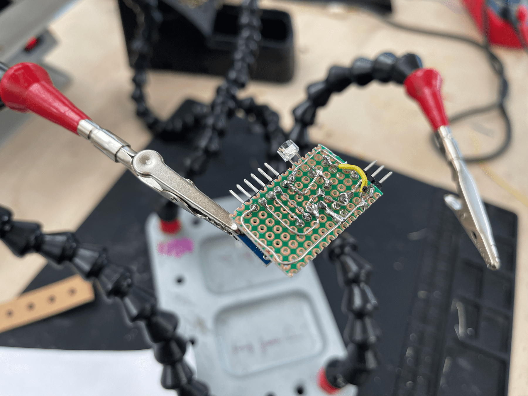 The soldered circuit