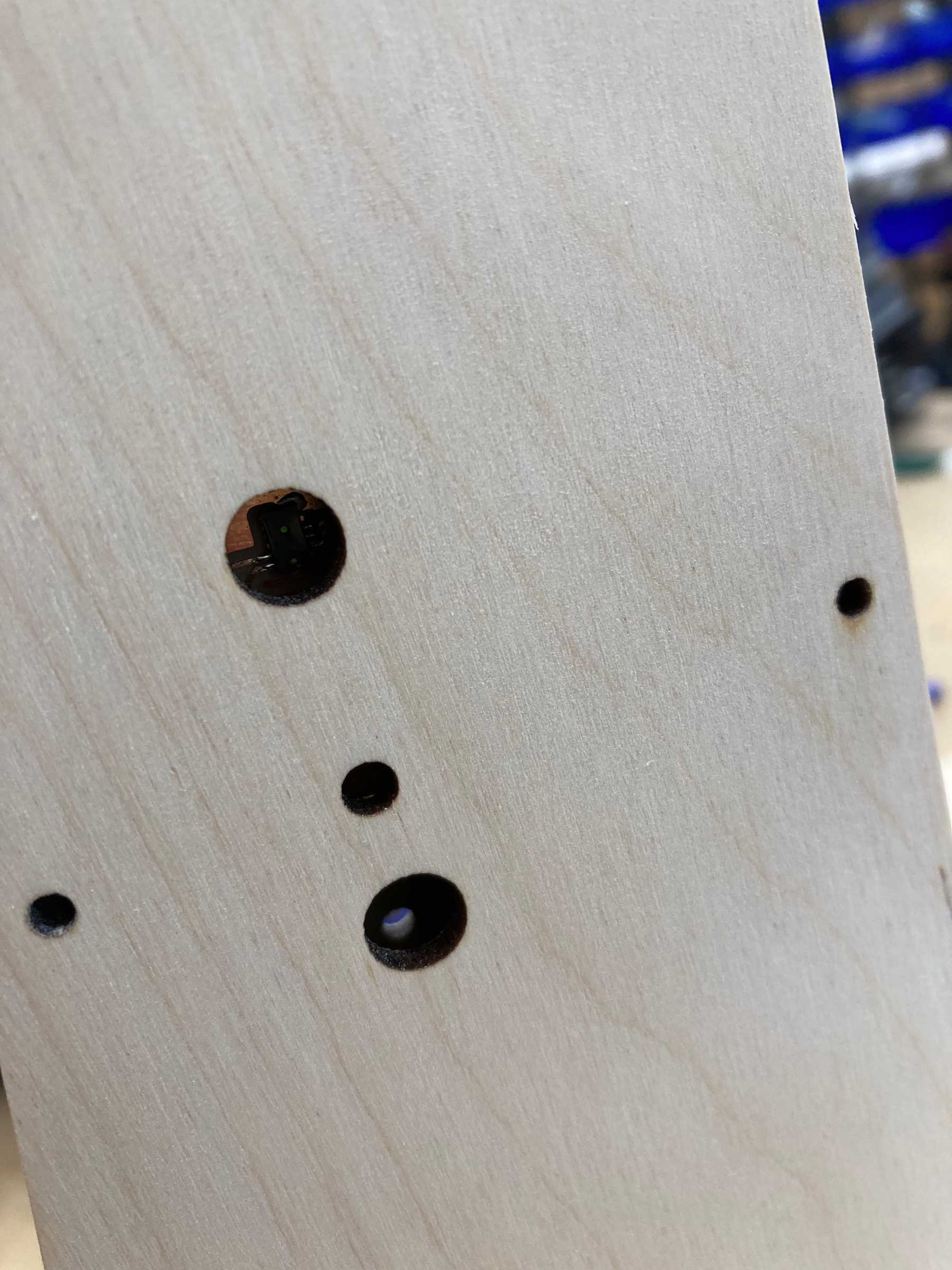 Holes for the sensors