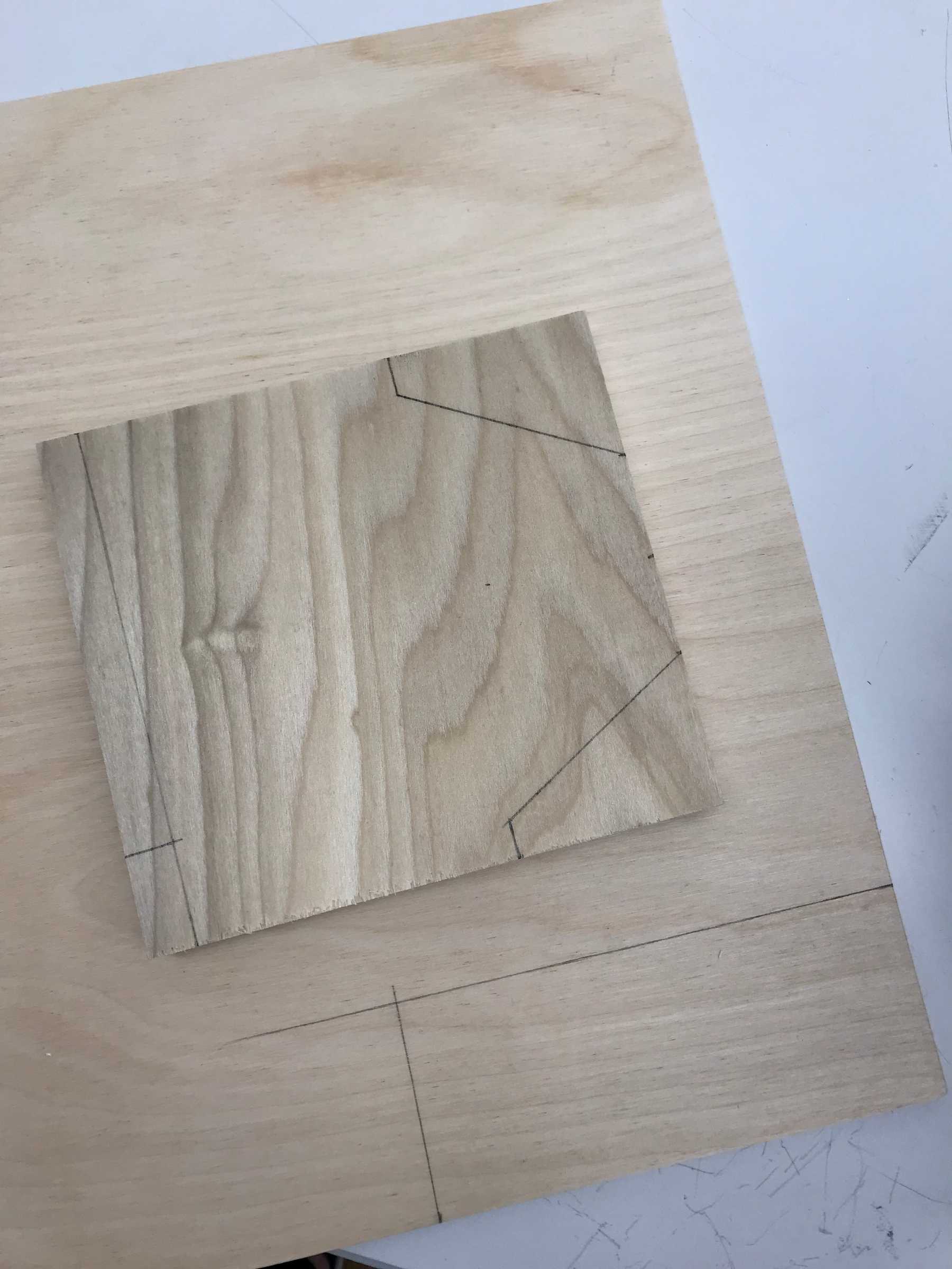 Cutting the box out of poplar wood