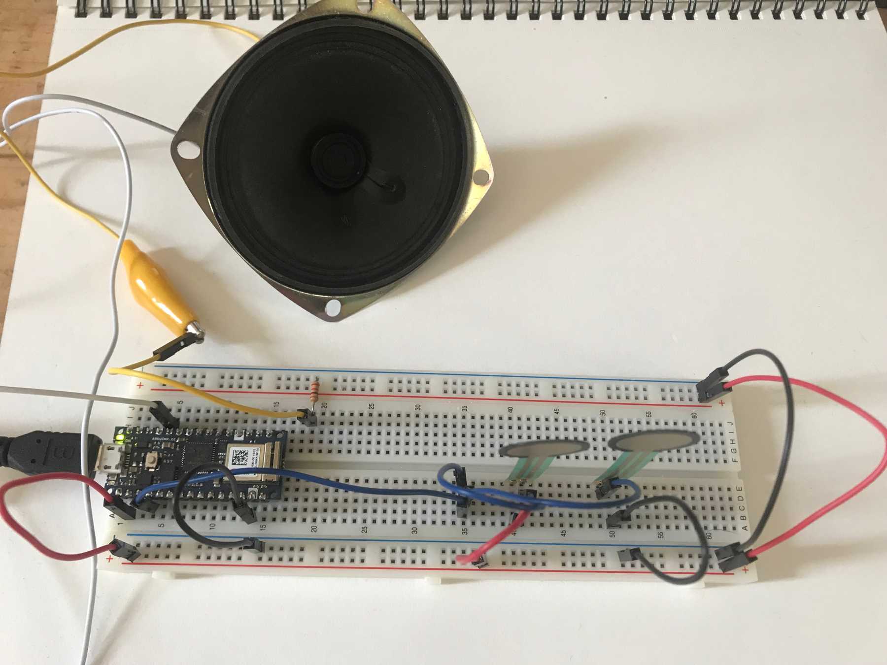 Creating a voltage divider with two FSRs