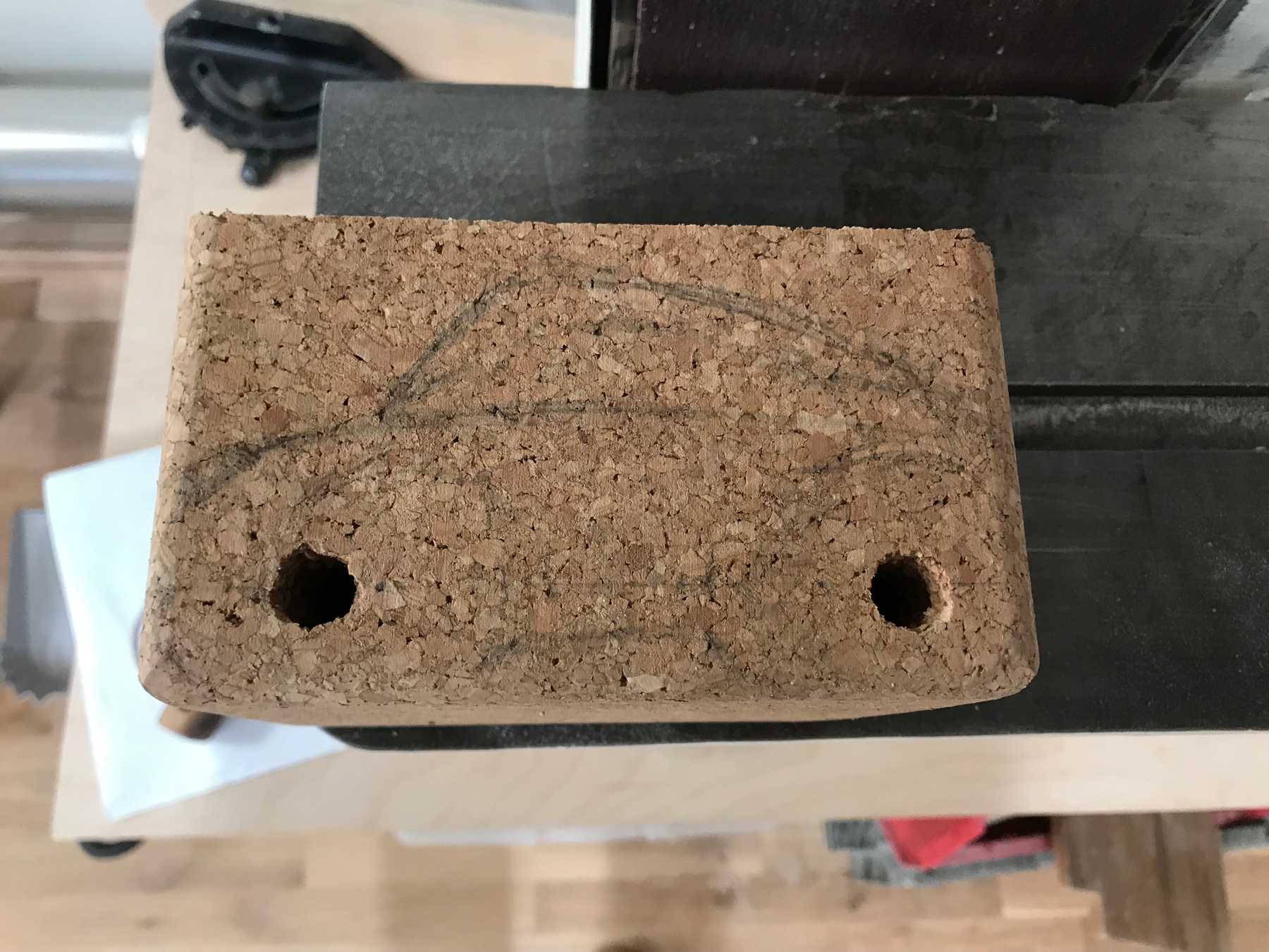 The block cut to size